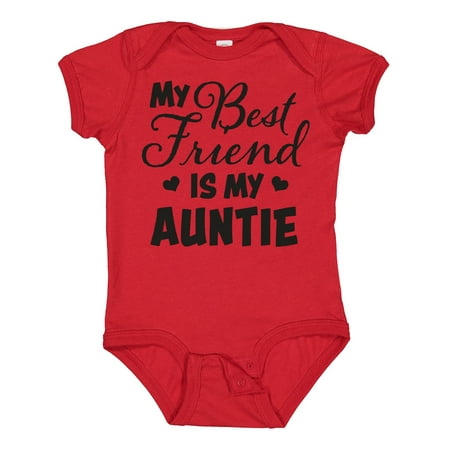 

Inktastic My Best Friend is My Auntie with Hearts Boys or Girls Baby Bodysuit