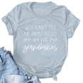 thumbnail image 5 of Gibobby Casual Playera de Manga Corta para Mujer Top moda para mujer, camisa con cuello redondo y estampado letras, camiseta informal manga corta con cuello redondo(Gris,CH), 5 of 5