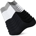 thumbnail image 1 of Nvzi 9 pairs of No Show Socks Womens - Non Slip Low Cut Ankle - Invisible Liner Socks for Casual & Formal Wear - Soft & Stretchable，3 colors，M（size：5-9）, 1 of 2