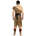thumbnail image 5 of Disfraz de salvaje primitivo para hombres y mujeres adultos, Fred Flinstones, Edad de Piedra, hombre indio, Cosplay femenino, Carnaval, Mardi Gras, Fancy Dre, 5 of 5