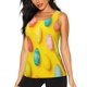 thumbnail image 1 of Balery Easter eggs (2) Camiseta sin mangas estampada ligera para mujer, tops de entrenamiento sin mangas, camisetas de yoga transpirables de secado rápido.-X-Large, 1 of 7
