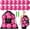 Pink, variant on Set of 25 Pilates Balls Bulk 9 Inch Small Exercise Ball | with Mesh Bag and Pump,Yoga, Stability, Physical , , Barre, ABS Core, Gym,
