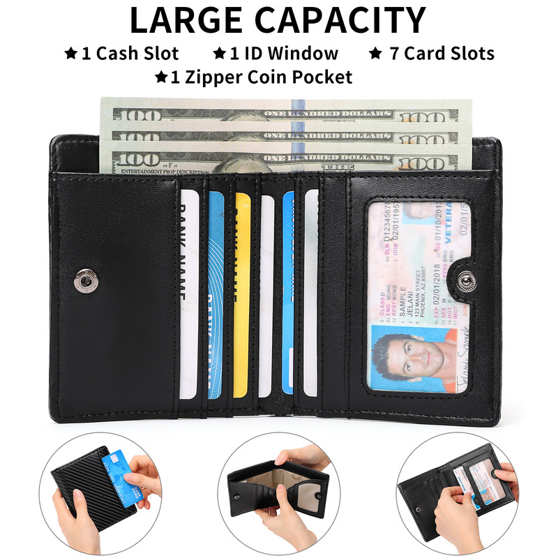 GAEKEAO Mens Slim Bifold Wallet RFID Blocking photo 3