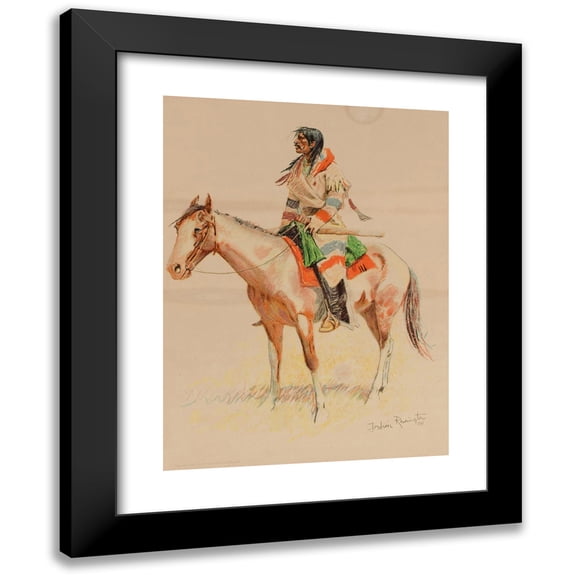 Frederic Remington 11x14 Black Modern Framed Museum Art Print Titled - Half-Breed (1901)