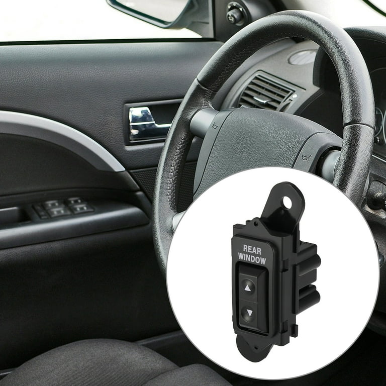 1992-1996 Ford Bronco Rear Power Window Switch – Replacement For OEM F2TZ-14529-A, Black Plastic Window Control Switch