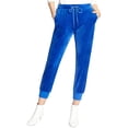 thumbnail image 1 of Sanctuary Clothing Womens Velour Track Casual Jogger Pantalones, Azul, X-Small, 1 of 2