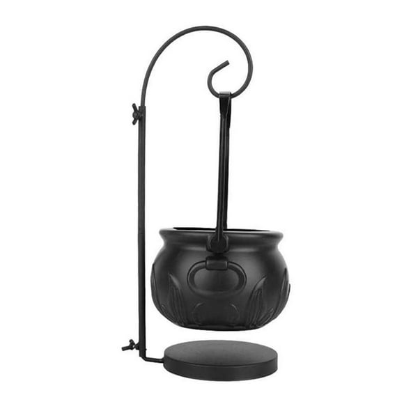Ceimmolca Witch Cauldron Candy Holder Halloween Candy Bowls Witch Cauldron Bowls With Rack Candy Bucket Decoration Halloween Party Supplies, Black