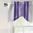 thumbnail image 4 of Purple Gray Stripes Tie Up Valance Curtains for Windows, Kitchen Curtains Window Treatments, Modern Simple Abstract Vertical Lines Short Window Shades Valances for Bedroom Bathroom Cafe 42"x18", 4 of 8