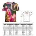thumbnail image 2 of Flower Hummingbird Women's T-Shirt Short Sleeve T Shirts Tops Tee Ladies Loose T, 2 of 6