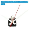 thumbnail image 3 of Clock Mechanism Replacement, 2Set Quartz Clock Mechanism DIY Wall Clock Aluminium Hands Motor Kit Mute, White Red, 3 of 6
