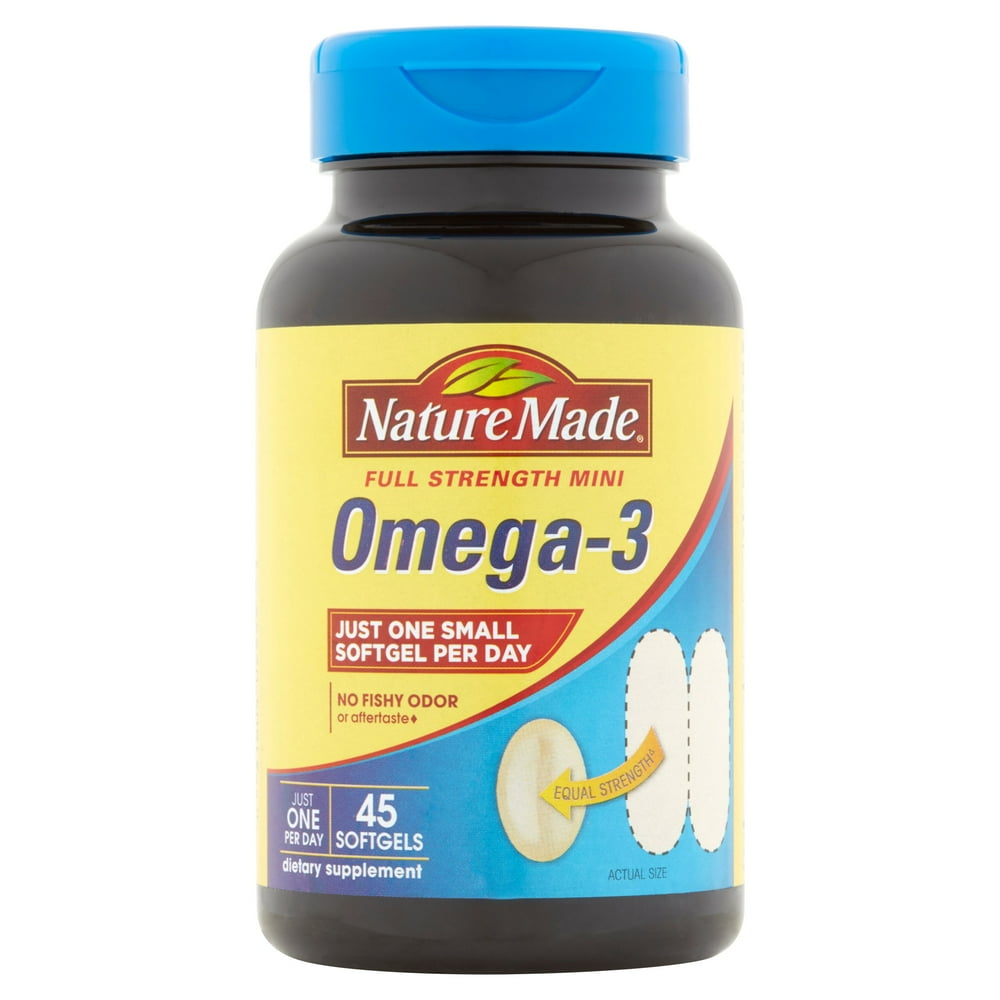 Nature Made One Per Day Full Strength Mini Omega-3 Softgels, 45 Ct