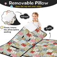 thumbnail image 3 of Pioneer Flower Floral Print Pattern Toddler Nap Mat for Teens Preschool Daycare, Teens Sleeping Mat Bag, Toddler Sleeping Bag with Pillow, 3 of 6