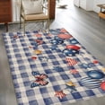 thumbnail image 3 of Independence Day Kitchen Runner Rug 2.7x5 Washable Runners for Hallway Non Slip Flag Balloons Butterflies Blue Plaid Large Area Rug Indoor Floor Carpet for Bathroom Laundry Entryway Bedroom, 3 of 8
