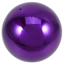 Beaupretty Mirror Steel Ball Gazing Globe Purple Stainless Steel 1Set
