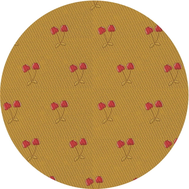 Ahgly Company Indoor Round Patterned Sedona Brown Area Rugs, 7' Round