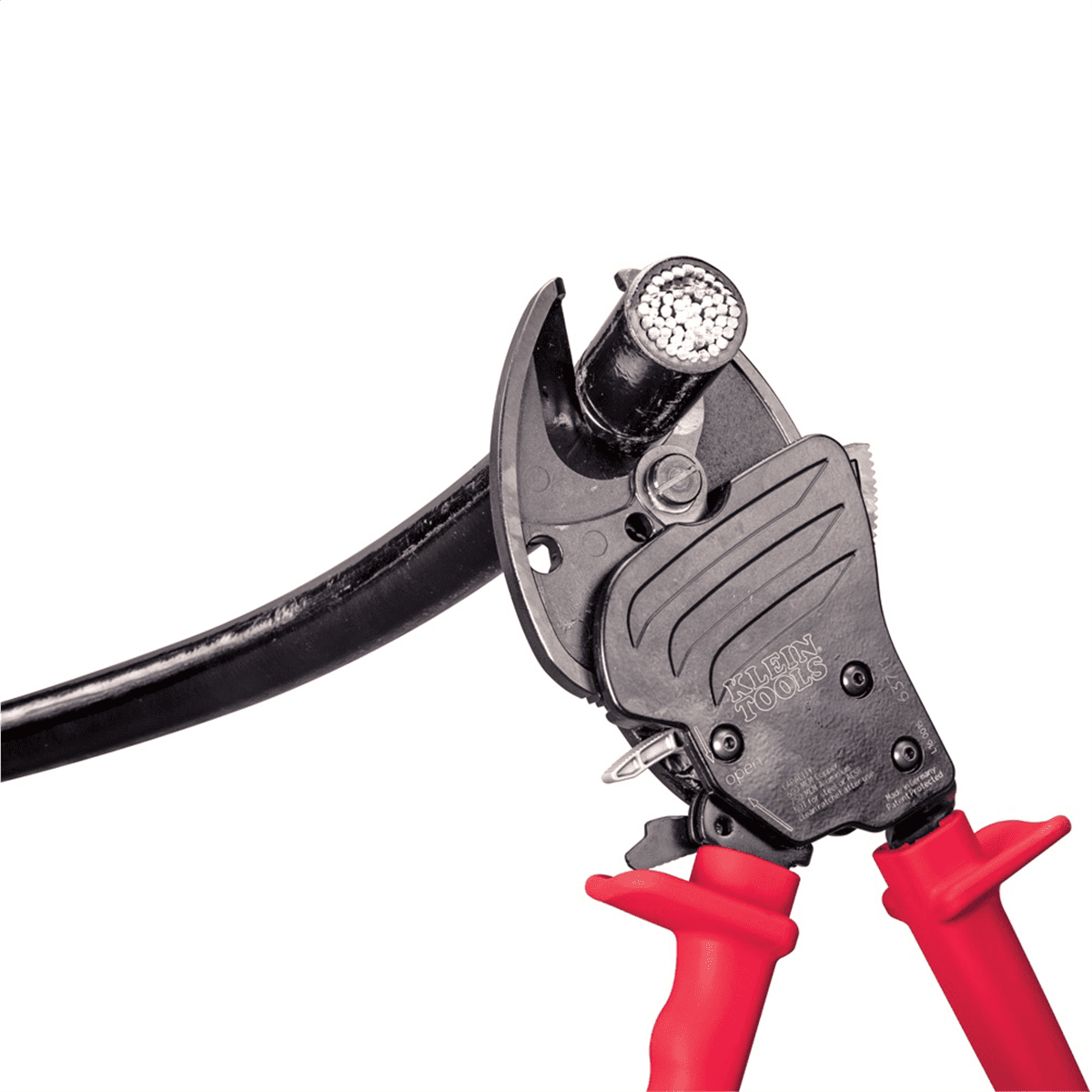 Klein Tools Open Jaw Ratcheting Cable Cutter