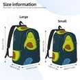 thumbnail image 4 of Balery Avocado in Space Vintage Canvas Backpack for Men and Women - Large Capacity, Durable Travel Laptop Bag for School, Work, Hiking, and Outdoor Activities, 4 of 7