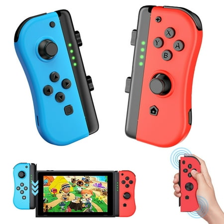 Joypad Controller for Nintendo Switch, Wireless Joypad Replacement for Switch Controller, Left and Right Switch Joycons Support Dual Vibration/Wake-up Function/Motion Control.