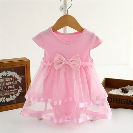 2019 FASHION CUTE Baby Girls Infant Birthday Tutu Bow Clothes Party Jumpsuit Princess Romper