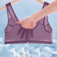 thumbnail image 6 of Ohufall Plus Size Sport Bras for Women Breathable Mesh Full Coverage Soft Bras Light Front-Closing Wireless Gathering Push Up Bralettes, 6 of 7