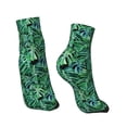thumbnail image 4 of Bingfone Monstera Leaves Design Patterned Men'S Women'S Casual Cotton Socks, 4 of 9