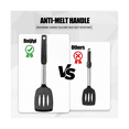 thumbnail image 5 of Xiao Hua Juego de 4 espátulas de silicona para cocinar, juego de utensilios de cocina de silicona resistentes al calor, espátula de cocina antiadherente, color negro, 5 of 5