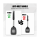 thumbnail image 5 of Xiao Hua Juego de 4 espátulas de silicona para cocinar, juego de utensilios de cocina de silicona resistentes al calor, espátula de cocina antiadherente, color negro, 5 of 5