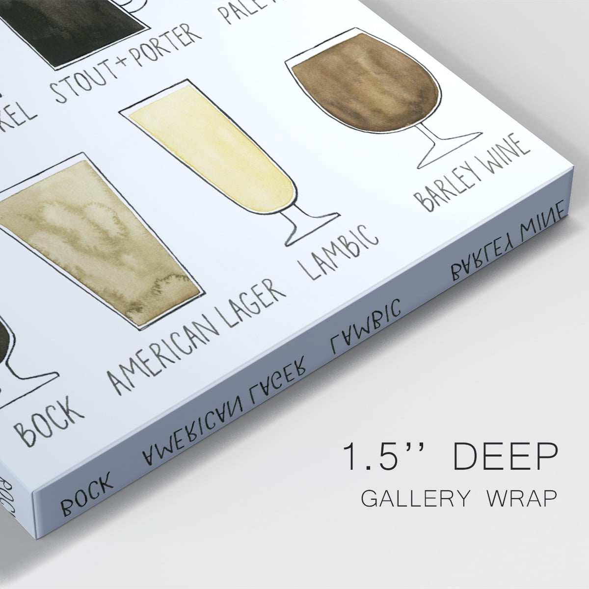 Beer Info Graphic Premium Gallery Wrapped Canvas - Ready to Hang