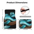 thumbnail image 5 of Naloa Blue Viper Snake Car Foot Mat Set of 4 Pieces - Universal Floor Liner Neoprene Full Set Floor Mats for Cars Trucks SUV, 5 of 7