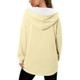 thumbnail image 5 of Womens Long Length Hoodies, Long Sleeve Pullover for Women Fashion Loose Fit Solid Color Half Zip Up Sweatshirts with Pockets Fall Clothes, 5 of 5