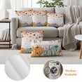 thumbnail image 6 of Orange Pumpkin Fall Outdoor Waterproof Pillow Covers, Thanksgiving Sunflower Maple Leaves Autumn Decorative Square Throw Pillowcase Sofa Cushion Sham for Patio/Couch/Chair, 18"x18" 2 Pack, 6 of 8