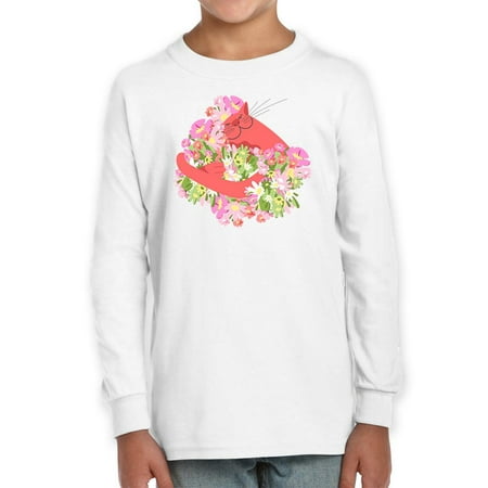 

Cute Pink Cat W Flowers Long Sleeve Toddler -Image by Shutterstock 5 Toddler
