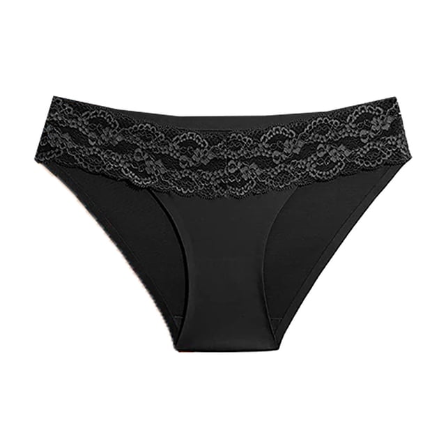Panty Microfibra Gibobby con Encaje Negro M