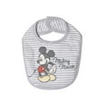 thumbnail image 5 of Disney Mickey Mouse Bodysuit, Pants, Bib and Hat 4 Piece Outfit Set Newborn to Infant, 5 of 5