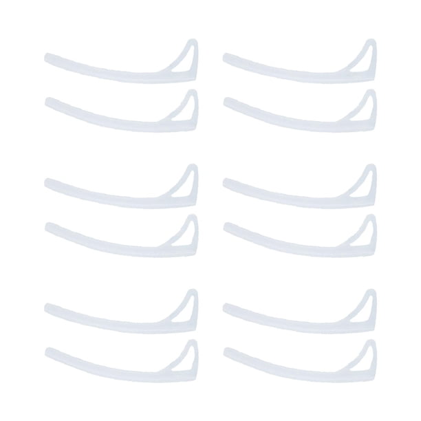 12 soportes de silicona para las orejas para gafas, agarraderas para los brazos, antideslizantes. Blanco