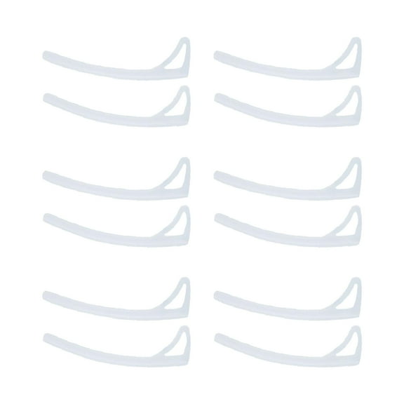 Segolike 12Pcs Soft Eyeglasses Retainers Glasses Ear Hook Holder Glasses Ears Cushion s Hooks for Sports Work Sunglasses Men White
