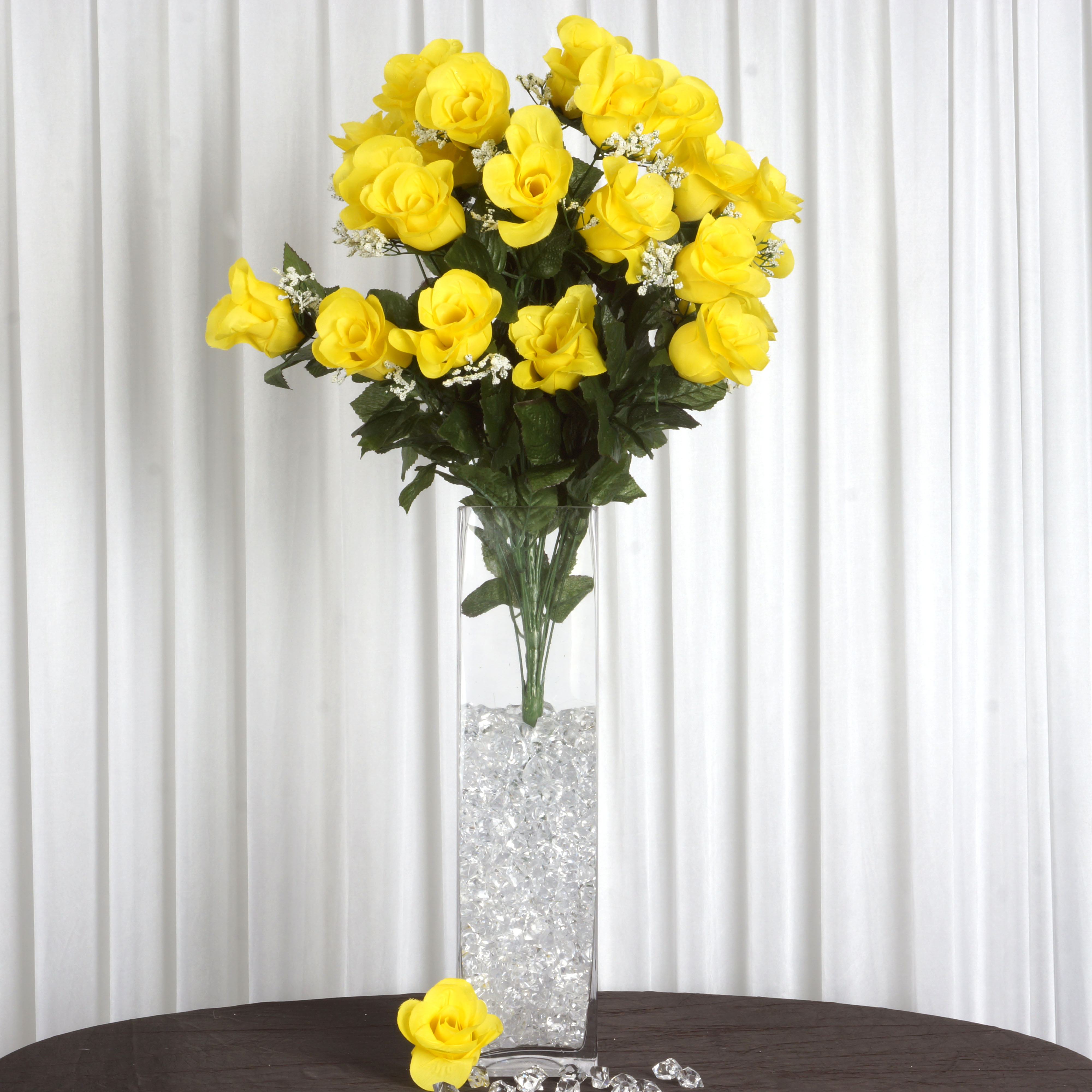 Efavormart 96 Extra Large Artificial Roses Buds Bushes for DIY Wedding