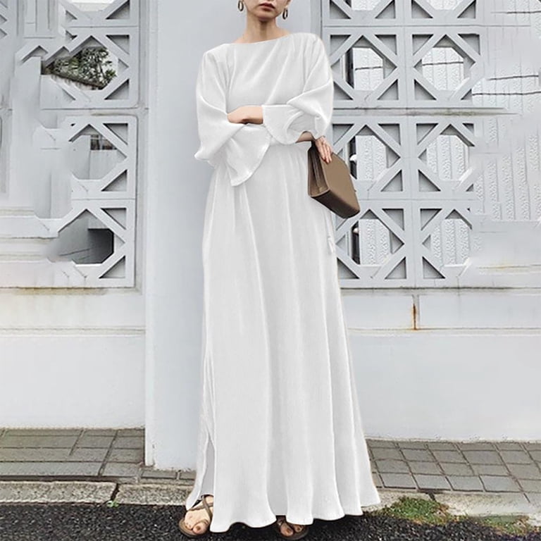 chinese dress ladies ZYTECO Women Plus Size Maxi Satin Dress Muslim Caftans Oversized Loose  Batwing Sleeve Gown Cape Kaftan Dresses,Black,One Size at Amazon Women's  Clothing store main image 1