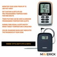 thumbnail image 2 of Maverick Wireless Remote Meat Thermometer, 300 ft Range, Color-Changing LCD, 9 Presets, 662°F Probe, Timer & Alerts for Grill, Smoker, Oven, 2 of 5