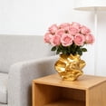 thumbnail image 6 of Resin Flower Vase Boho Style Modern Decor Centerpiece for Living Room Dining Room Office Elegant Sculpture Gold, 6 of 6