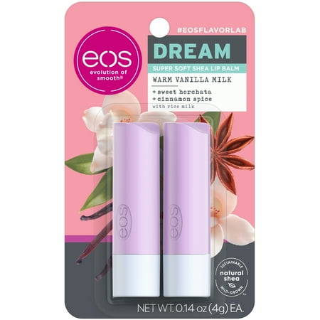 eos flavorlab Lip Balm Stick - Dream | Warm Vanilla Milk | 0.14 oz | 2 count