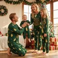 thumbnail image 2 of Nibbcoa Family Matching Christmas Pajamas Set Tree and Letter Print Holiday Pajamas Sleepwear, 2 of 9