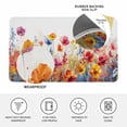 thumbnail image 4 of Pastoral Botanical Doormat Outdoor Entrance 20"x31.5", Watercolor Spring Summer Flowers Absorb Moisture Dirt Door Mats, Non-Slip Rubber Backing Floor Mats Indoor, Low-Profile Front Door Rugs, 4 of 9