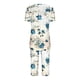 thumbnail image 4 of Sexy Pijama Conjunto para las Mujeres Cuello Redondo Blusa de Manga Corta Y Pantalones, Traje de Moda Casual para el Hogar Y Diario, 4 of 4