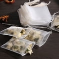 thumbnail image 4 of Paquete de 50 bolsitas de té desechables para infusor de té con sello Heal, tela no tejida de grado alimenticio para filtros de especias, bolsitas de té, 4 of 5