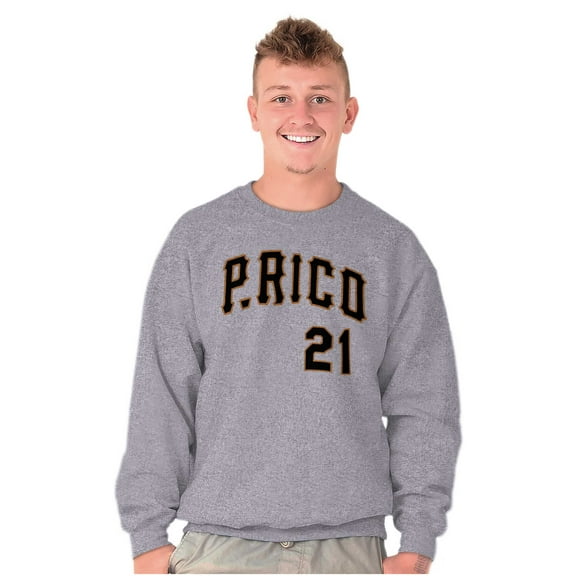 Puerto Rico Baseball Game Player 21 Sweatshirt for Men or Women Brisco Brands S