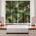 thumbnail image 2 of Ambesonne Camo Kitchen Curtains, Glass Effect Abstract, 55"x39", Pale Green Brown Green, 2 of 3