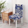 thumbnail image 4 of Decorative Retro Paisley Bohemian Dining Chair Covers Set of 4 Vintage Floral Ethnic Colorful Pattern Washable Polyester Stretch Slipcovers Removable Protector for Artistic Decor, 4 of 6