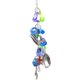 thumbnail image 1 of Juguete para morder de pájaro y loro YONGSHENG con cuchara de acero inoxidable y cuerda para colgar zapatos color aleatorio 36 cm, 1 of 4