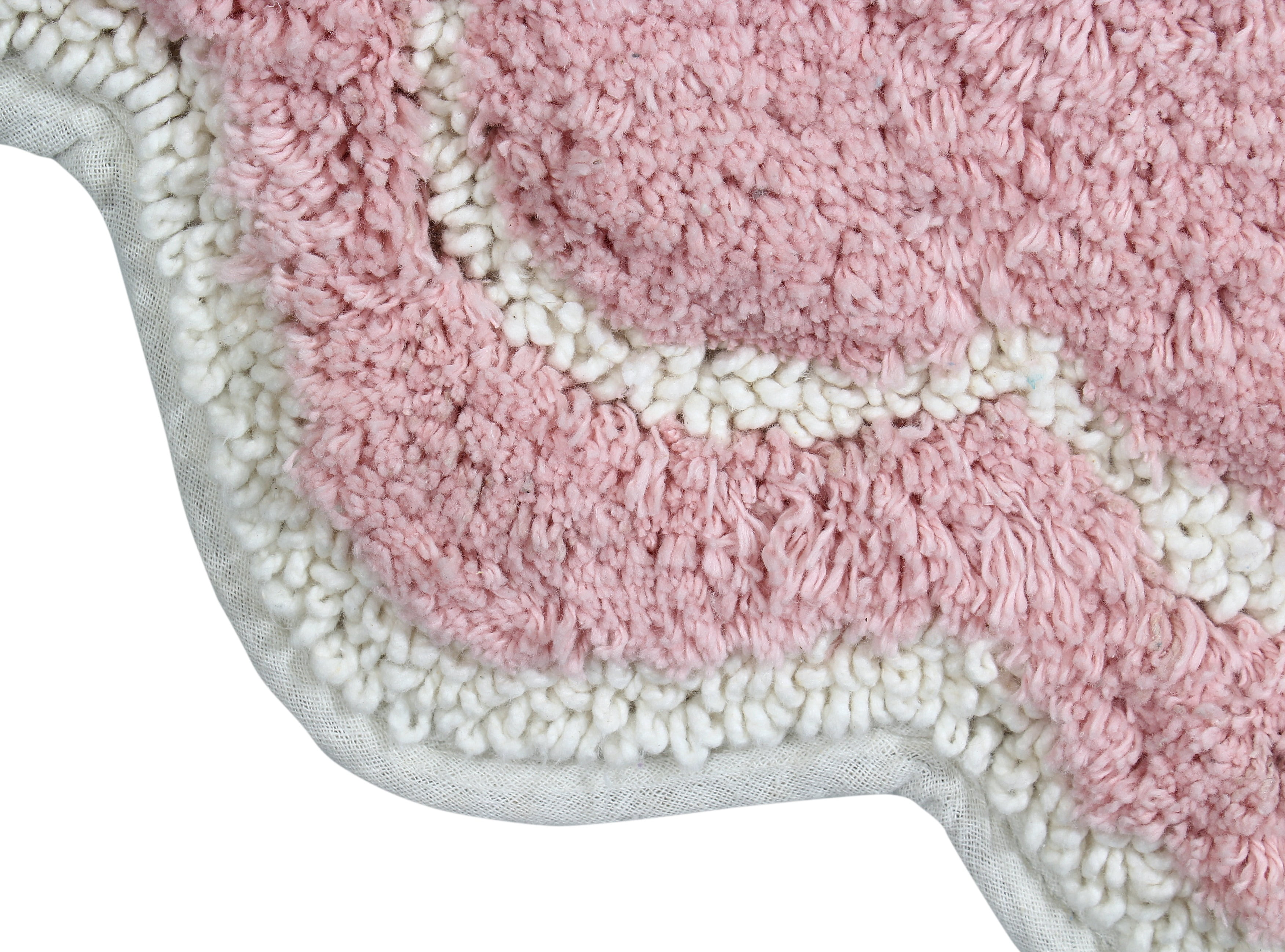 Home Weavers Allure Collection 100% Cotton Non-Slip Bathroom Rug Set Machine Washable Bathroom Rug-17"x24", Bath Rug- 21"x34", Pink Color 2 Piece Bath Carpet set